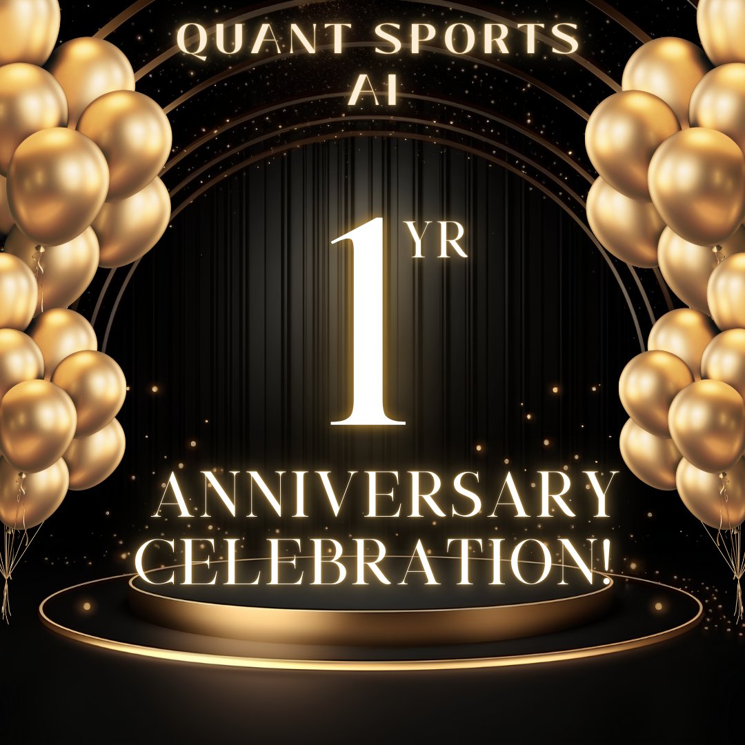 Today marks the 1-year anniversary of Q-Ai and we just want to say a big Thank You! Q is looking to make it 8 Free pick winners in a row today!🔥 Good Luck⚾️ #AI #MLB #baseball #NBA #NHL #NFL #NCAA #QUANTSPORTS #SportsPicks #Q #anniversary #FREEPICK
