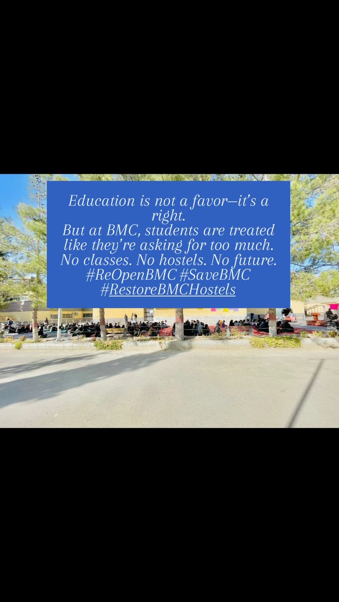 Usama_sumalani's tweet photo. BMC’s closure is hurting the students, and it’s time for the government to make a change.
#ReOpenBMC #SaveBMC #RestoreBMCHostels https://t.co/6zbJ7bwFU7