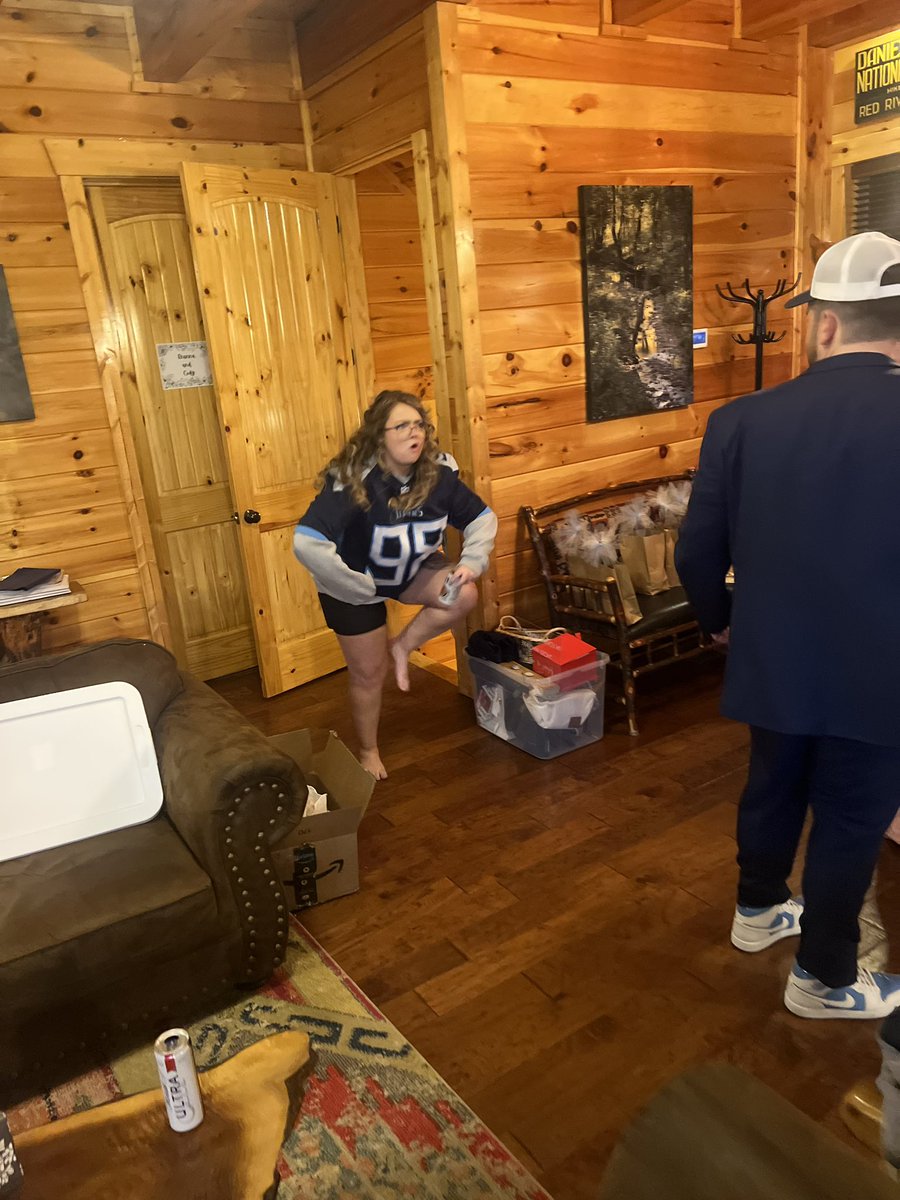KoltonHix's tweet photo. My wife also gave the best @GrindSimmons94 entrance ever https://t.co/FRA8Kyp7dV