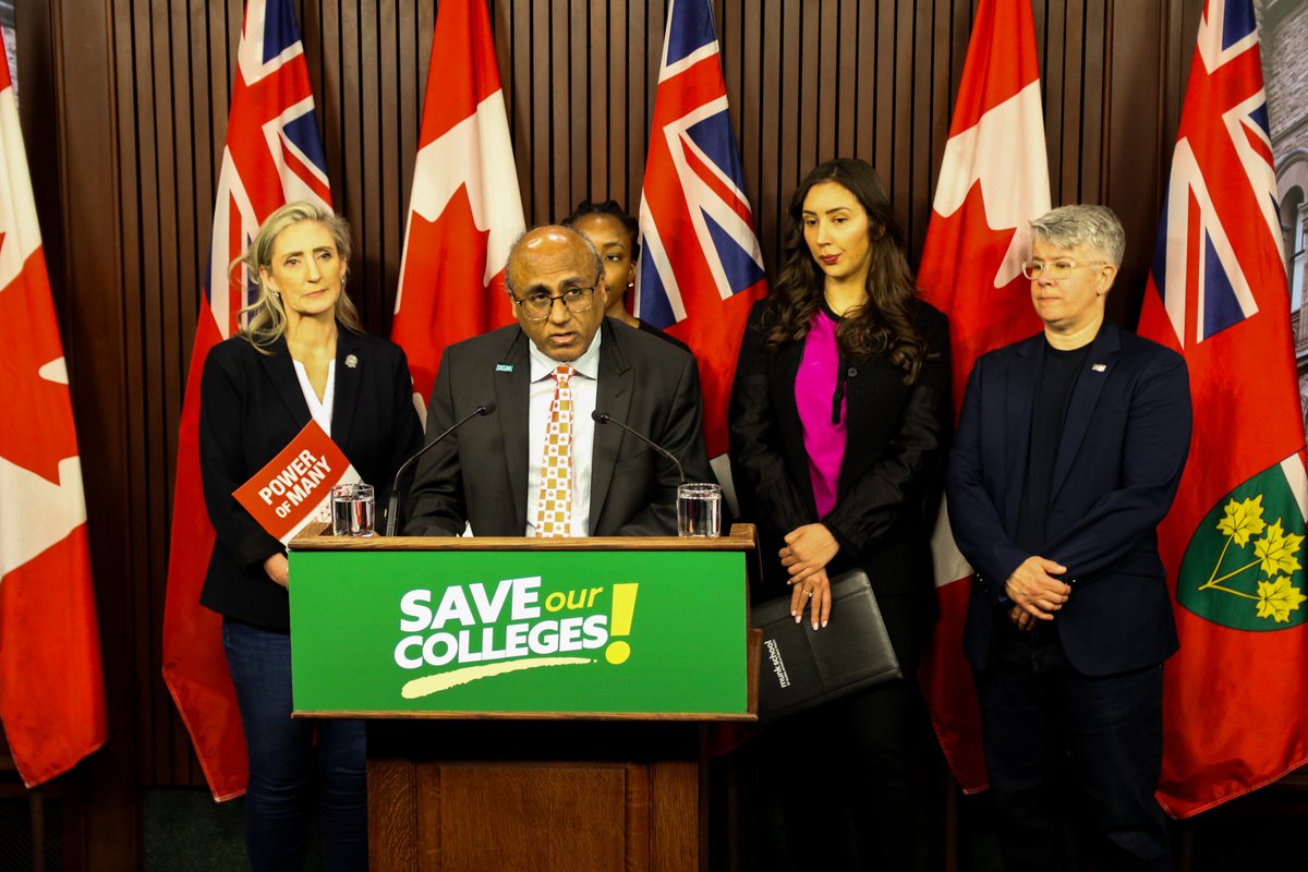OFL (@oflabour) on Twitter photo "Labour has always joined in the call for fully funded education, because there’s never been a time when education didn’t need more support. One that leads to good, safe, skilled jobs."
- OFL President <a href="/waltonmom/">Laura Walton</a> demanding urgent attention to the crisis facing Ontario’s college "Labour has always joined in the call for fully funded education, because there’s never been a time when education didn’t need more support. One that leads to good, safe, skilled jobs."
- OFL President <a href="/waltonmom/">Laura Walton</a> demanding urgent attention to the crisis facing Ontario’s college
