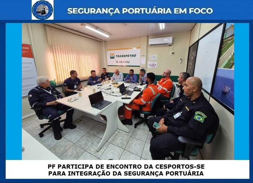 SEGPORTEMFOCO's tweet image. PF PARTICIPA DE ENCONTRO DA CESPORTOS-SE PARA INTEGRAÇÃO DA SEGURANÇA PORTUÁRIA
O objetivo foi estabelecer protocolos unificados de movimentação e comunicação
#cesportos #policiafederaldobrasil #ispscode #policiafederal #pf
Link:
segurancaportuariaemfoco.com.br/2025/04/pf-par…