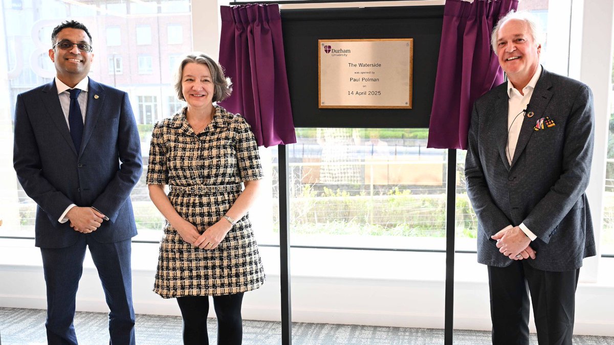 Durham University (@durham_uni) on Twitter photo Today marked the official opening <a href="/DUBusSchool/">Durham University Business School</a>'s new Waterside facility.
Performing the opening, @paulpolman spoke about the need for a 'mindset shift' to #NetPositive, before unveiling a plaque.
Thank you to all who joined us.
#DUglobal #business
brnw.ch/21wRZos Today marked the official opening <a href="/DUBusSchool/">Durham University Business School</a>'s new Waterside facility.
Performing the opening, @paulpolman spoke about the need for a 'mindset shift' to #NetPositive, before unveiling a plaque.
Thank you to all who joined us.
#DUglobal #business
brnw.ch/21wRZos