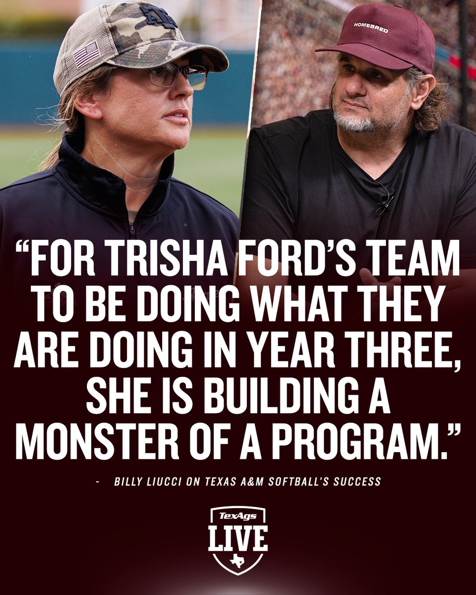 TexAgs Live (@texagslive) on Twitter photo After a statement sweep of No. 6 LSU, Trisha Ford & Co. are rolling 🔥🥎‼️
🗣️ <a href="/billyliucci/">Billy Liucci</a> After a statement sweep of No. 6 LSU, Trisha Ford & Co. are rolling 🔥🥎‼️
🗣️ <a href="/billyliucci/">Billy Liucci</a>