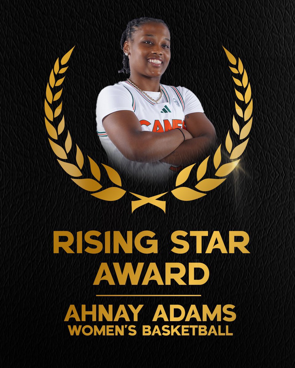 Congrats to <a href="/ahnayadams/">nay adams</a> on winning the Rising Star award at Hurricane Honors last night 🏆🙌