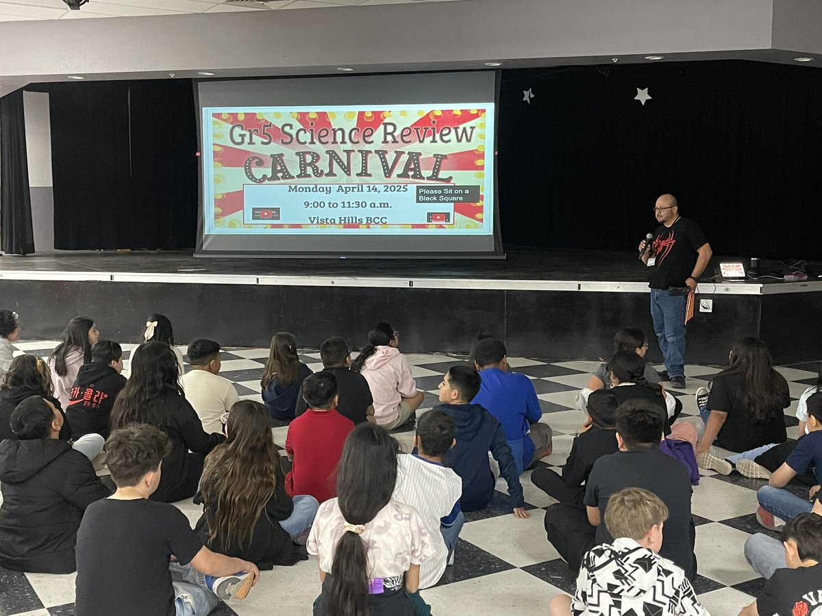 JurassicGaby's tweet photo. Science Carnival is underway! Fun stations to review for tomorrow’s Science STAAR! Our entire leadership team & 5th grade teachers teaming up to ensure confidence & success for all Crusaders! #ScienceCarnival @VHESCrusaders @_IreneAhumada @KarinaQSalgado https://t.co/4NvushAFTi