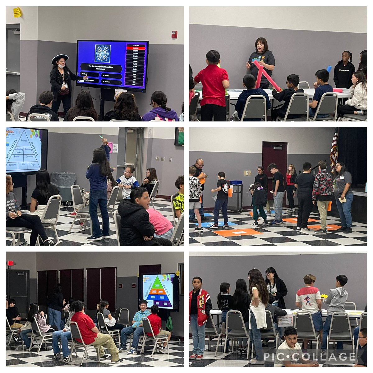 JurassicGaby's tweet photo. Science Carnival is underway! Fun stations to review for tomorrow’s Science STAAR! Our entire leadership team & 5th grade teachers teaming up to ensure confidence & success for all Crusaders! #ScienceCarnival @VHESCrusaders @_IreneAhumada @KarinaQSalgado https://t.co/4NvushAFTi