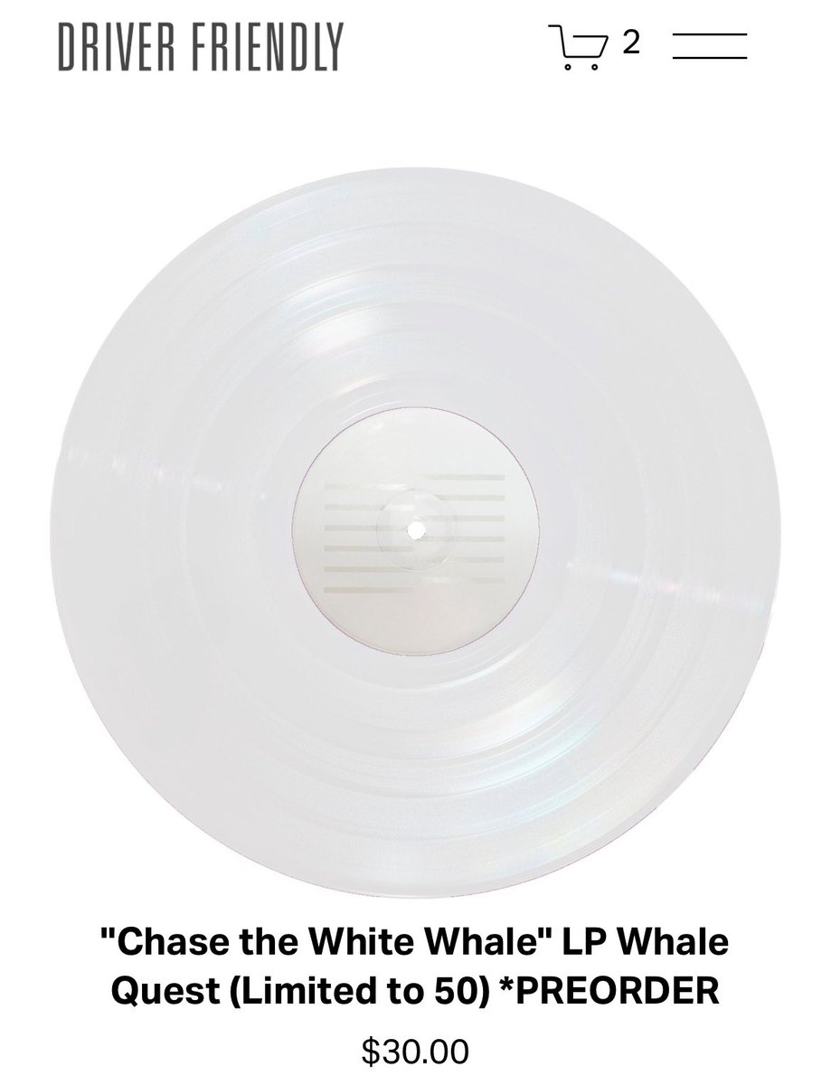 DriverFriendly's tweet photo. Chase The White Whale vinyl pre-order
officially available now at https://t.co/5EDjKy6OM8 !!!! https://t.co/3G8OZa2pnr