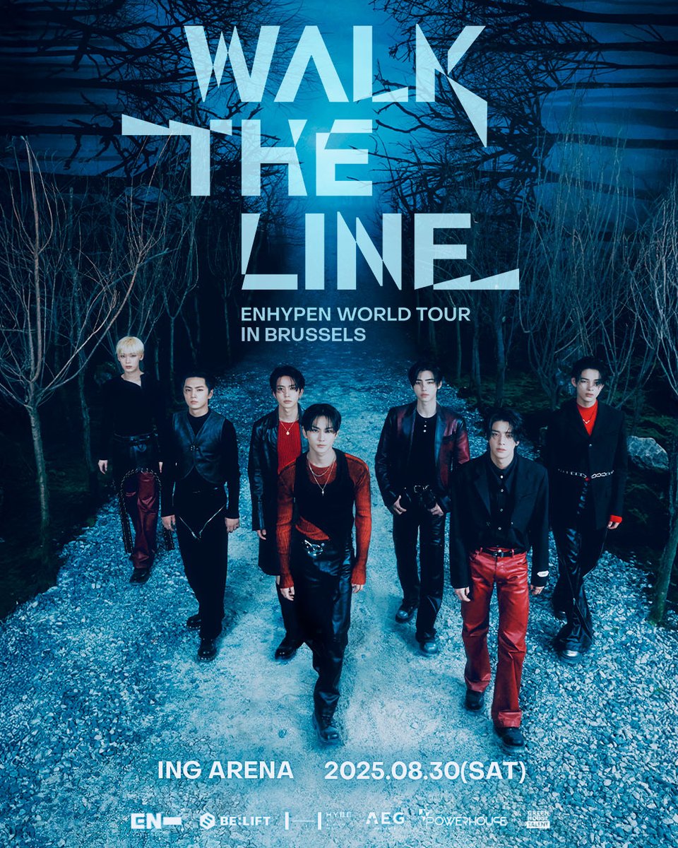 ENGENES! Just announced! ENHYPEN WORLD TOUR 'WALK THE LINE' IN EUROPE. is coming to Brussels on August 30th! Register on Weverse for first access. 

#ENHYPEN #EN_WALKTHELINE #EN_WORLDTOUR_WALKTHELINE #WALKTHELINE_IN_BRUSSELS

<a href="/ENHYPEN/">ENHYPEN OFFICIAL</a> <a href="/ENHYPEN_members/">ENHYPEN</a> <a href="/ingarenabxl/">ING Arena</a>