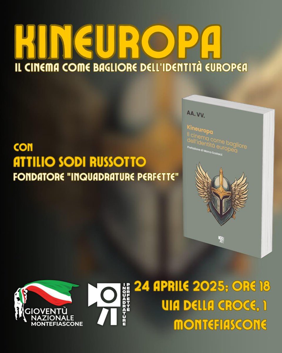 Prossimi eventi ✍🏻.
Sabato 19 Aprile ore 10:30 dedicato ai giovani, replicheremo il corso BLSD.

Giovedì 24 Aprile ore 18:00 insieme al fodatore di Inquadrature Perfette, presenteremo “Kineuropa, il Cinema come bagliore dell’identità europea”. Alle 18:00. 

Vi aspettiamo 🇮🇹❤️‍🔥