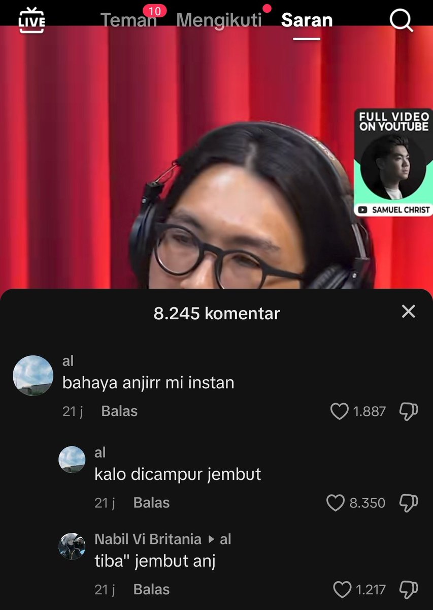 <a href="/tanyarlfes/">Tanyarlfes</a> ini lucu bgttt 😭😭