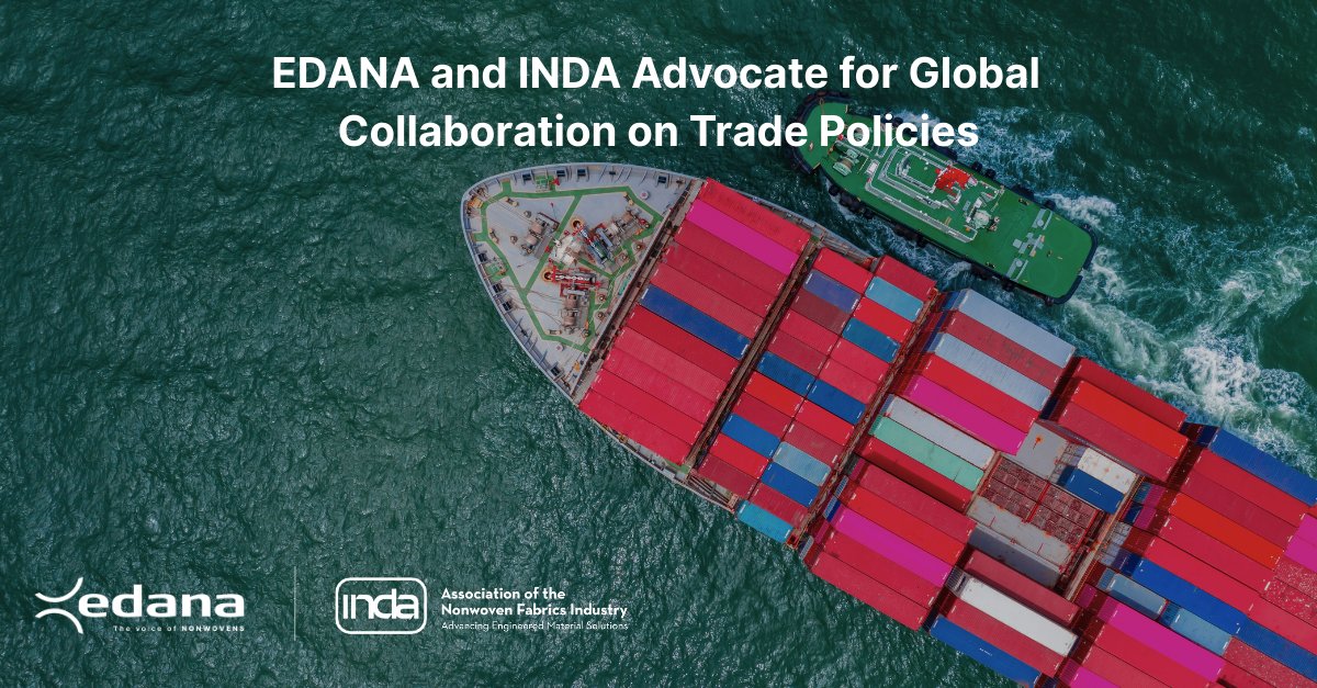 🌍 As trade tensions rise, EDANA and <a href="/INDANonwovens/">INDA</a> urge policymakers to choose dialogue over disruption. Tariffs risk creating uncertainty, impacting supply chains, and hurting industries and consumers across the globe.
 
📣 Read the joint statement here:
eu1.hubs.ly/H0jhj_y0
