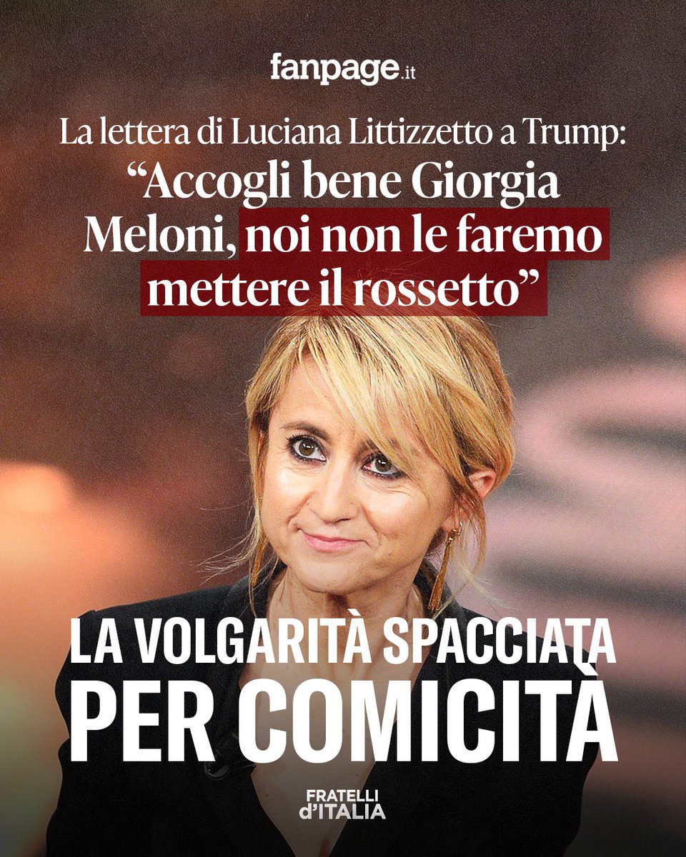Littizzetto, nessuno ha riso. Il tuo è un insulto sessista, uno di quelli per cui a sinistra intonate cori furiosi e gridate allo scandalo. Sei proprio un’ipocrita femminista.