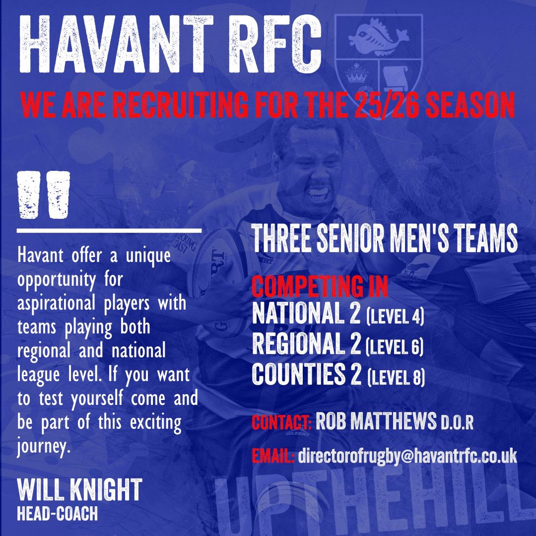 Now recruiting for the 2025/26 season!

Get in touch to find out more 🔵⚪️