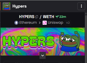 This is $HYPERS, an emote that celebrates #PEPE.

Today is $PEPE's birthday! 

Both Contracts start with #0x69!

Lets celebrate the greatest #memecoin with #Hypers!

Only on #ETH.

dexscreener.com/ethereum/0x69f…