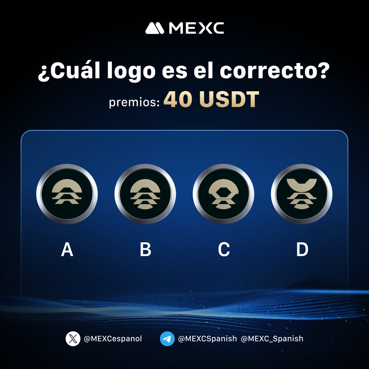🧐 ¿Cuál es el logo correcto de $PROMPT?

5️⃣ ganadores entre las respuestas correctas se llevarán 8 $USDT cada uno.

🔮Cómo participar:
👉Rellena el formulario:gleam.io/OQPxG/cual-es-…

⏳Finaliza el 17 de abril a las 23:59 (UTC).

🍀¡Buena suerte a todos!

#Giveaway #MEXC #PROMPT