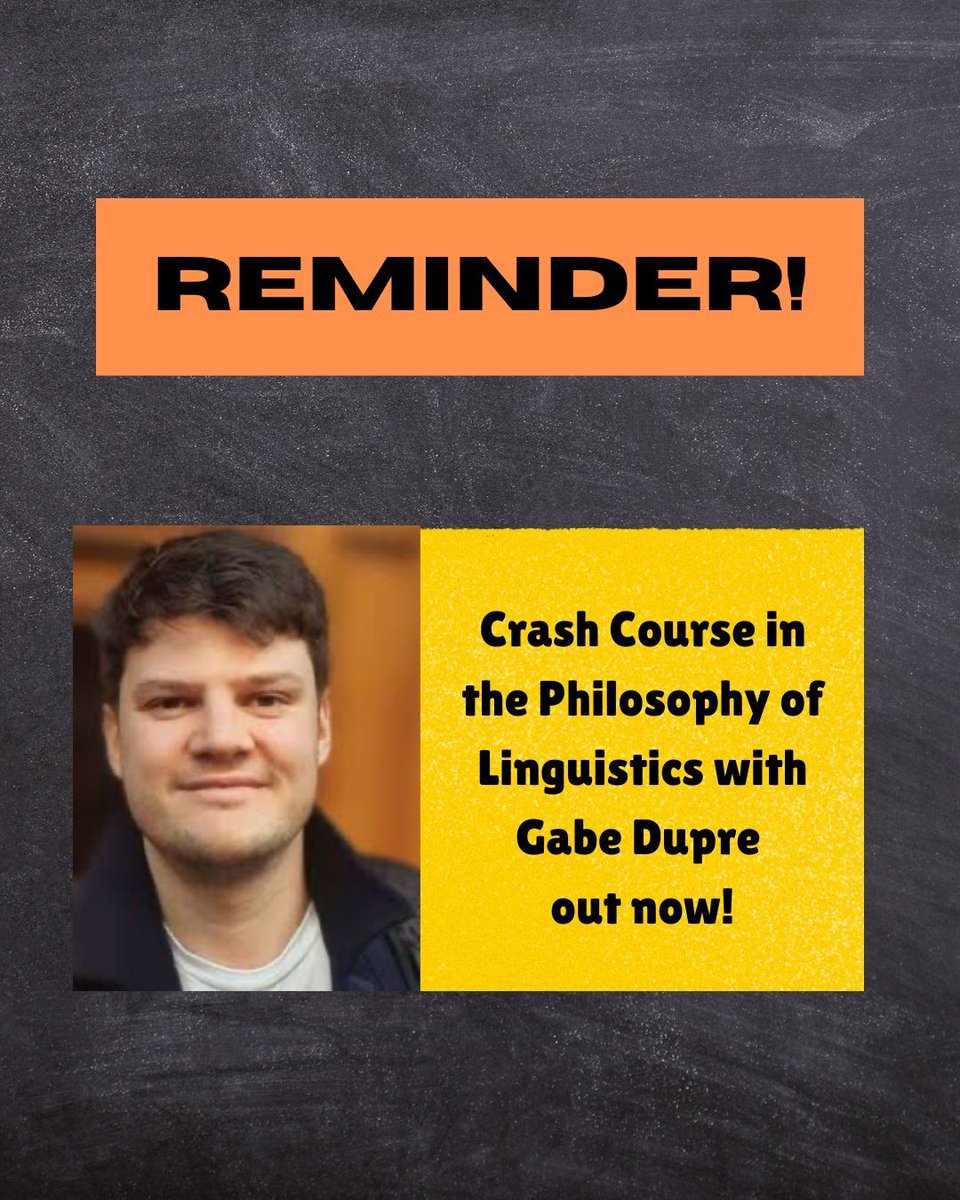 ThoughtsUofg's tweet photo. Reminder!
Just a reminder that our new episode on the philosophy of linguistics came out on Friday! Join our hosts, Calum and Georgios, and our guest, Gabe Dupre, in this thrilling episode! https://t.co/7RBptcmHNx