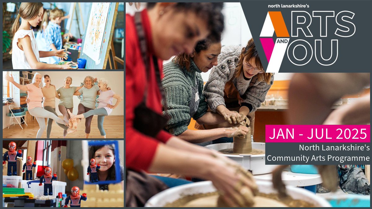 North Lanarkshire Arts and You has a new term starting next week.

There are a variety of classes on offer including:
📸 Photomedia
🖌️ Visual Arts &amp; Crafts - drawing and painting
🎨 Visual Arts &amp; Crafts - ceramics 
🎭 Performing Arts

For more info: culturenl.co.uk/arts/