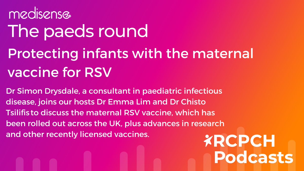 The Paeds Round, Ep 10

Protecting infants through the RSV maternal vaccination

Dr Simon Drysdale joins Dr Emma Lim and Dr Christo Tsilifis to explore the vaccine rollout, research progress, and RCPCH's advocacy efforts.

Listen now: ow.ly/kmV950VyTlK
