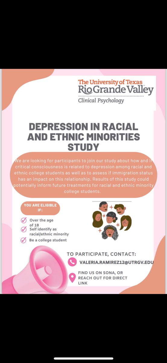 I have two studies that i’m recruiting for!! Please share or reach out to me for the direct link or scan the QR code! My research broadly focuses on mental health and experiences of minoritized college student groups!