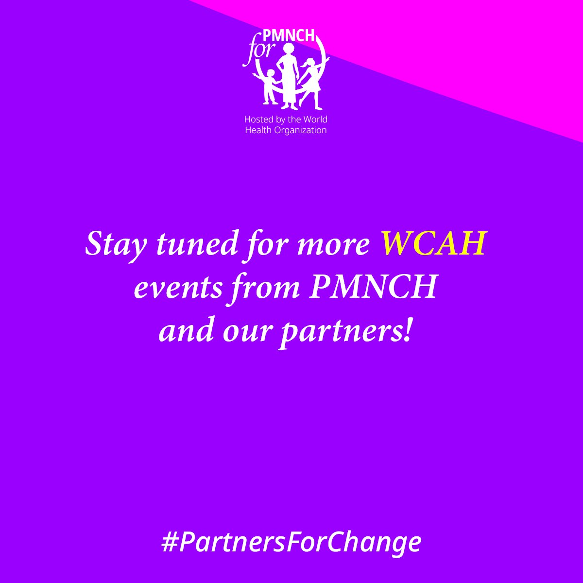 PMNCH's tweet photo. 📣 Big week for #WCAH! Don’t miss these events:
🌱 Newborns & climate risks by @NEST360org – with our own Dr. @EtienneVincentL
🧰 PMNCH Comms Toolkit launch
📏 @WHO guide on quality of care
Join the conversations & drive change! 🌍❤️
#PartnersForChange