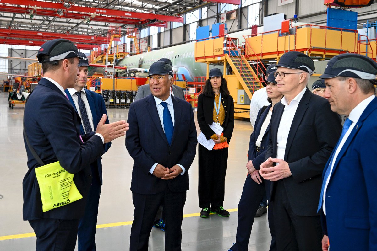 Very impressed by my visit of <a href="/Airbus/">Airbus</a> headquarters with CEO <a href="/GuillaumeFaury/">Guillaume Faury</a> and Hamburg’s Mayor <a href="/TschenPe/">Peter Tschentscher</a>.

As a European aerospace champion, Airbus is not just a business success, it is an important geopolitical and strategic asset.

It shows how joining forces across 8 Member