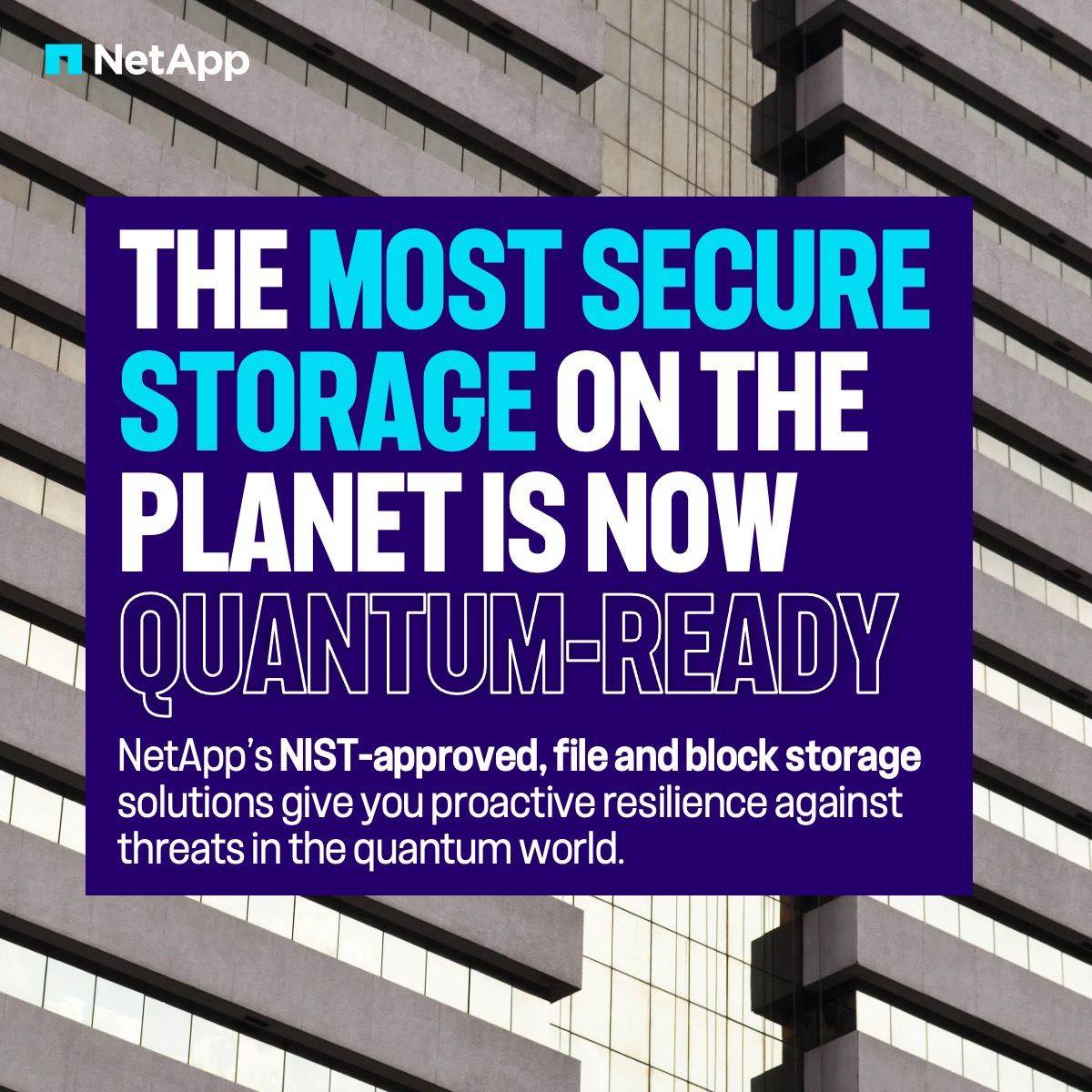 Quantum computers could break today’s encryption in just 5 years. NetApp is ready.

Our storage solutions include post-quantum cryptography — built-in, not bolted on — to keep your data secure.

Start protecting your critical data today: ntap.com/4lqVNDD

#WorldQuantumDay