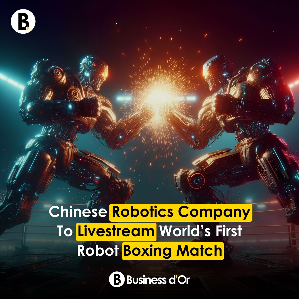 BusinessdOr's tweet image. Chinese robotics company Unitree is planning to livestream a boxing match between two of its humanoid robots. The fight, called “Unitree Iron Fist King: Awakening!”, is expected to happen in about a month.
#China #UnitreeRobots #RobotBoxing #BoxingBots #Unitree #businessdor