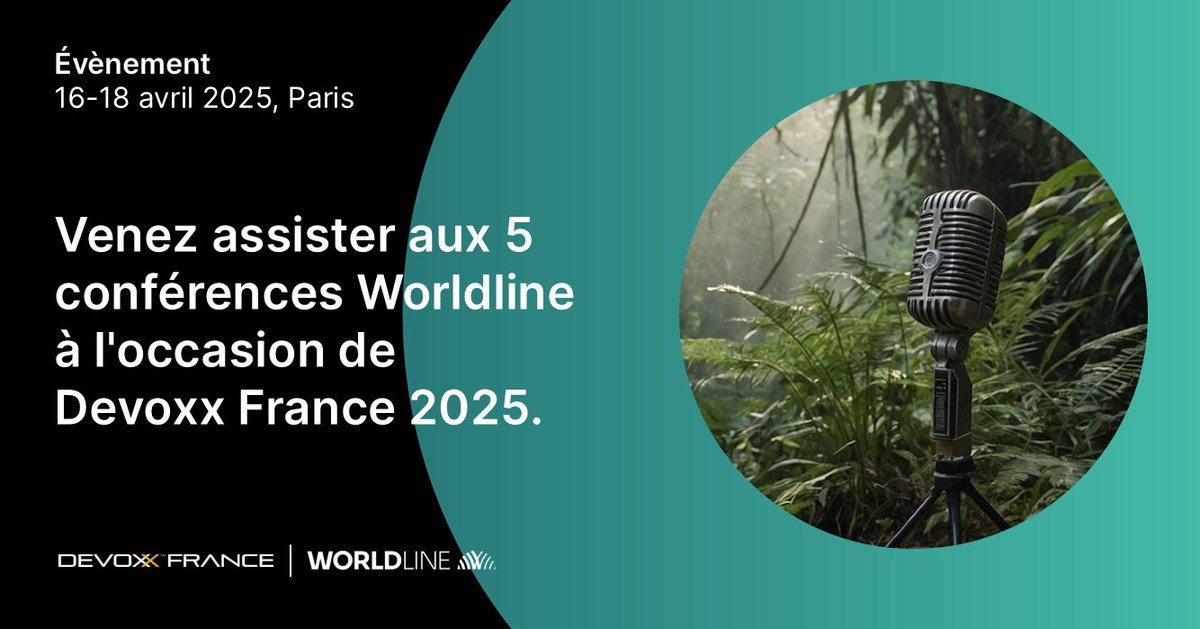 Worldline France (@worldlinefrance) on Twitter photo 🚀 <a href="/DevoxxFR/">DevoxxFR (🦋 devoxxfr.bsky.social)</a> 2025 approche à grands pas !
Notre équipe <a href="/worldlinetech/">Tech at Worldline</a> vous donne rendez-vous avec une série de talks inspirants.
Au programme : génération d'images, #Opensource #AI, applications Java, Figma...
Nous vous attendons nombreux !
#TechAtWorldline 🚀 <a href="/DevoxxFR/">DevoxxFR (🦋 devoxxfr.bsky.social)</a> 2025 approche à grands pas !
Notre équipe <a href="/worldlinetech/">Tech at Worldline</a> vous donne rendez-vous avec une série de talks inspirants.
Au programme : génération d'images, #Opensource #AI, applications Java, Figma...
Nous vous attendons nombreux !
#TechAtWorldline