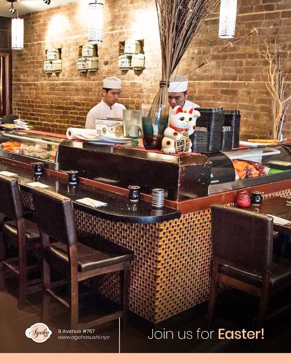 Celebrate Easter with us this weekend!

Our sushi chefs will put on a show for you with their expertise to give you a memorable experience like no other.

Call to reserve your table!
–
#NYC