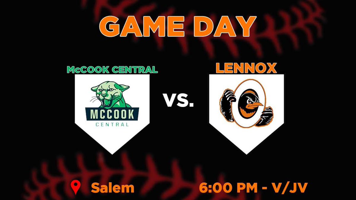 Back at it today!

⚾️ vs. McCook Central
📍Salem
🕕 6:00 PM