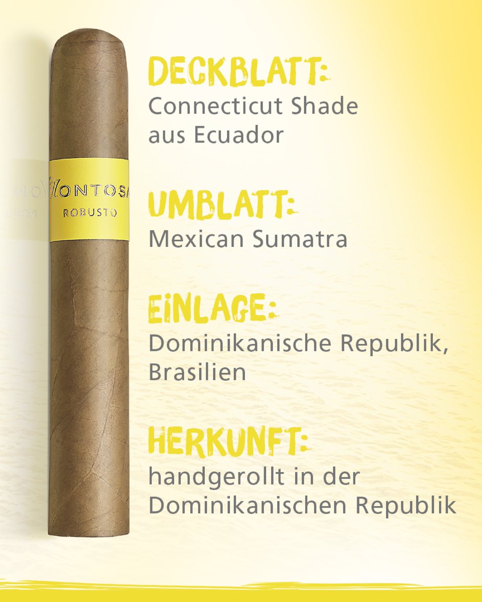 alles_andre's tweet photo. Die neue Montosa Amarillo ist da! 

Aromenreich, karibisch, blumig - mit einer leichten Zedernsüße und einem Hauch von Nuss

➡️ Tabakfachhändler in deiner Nähe: https://t.co/Bj9m6mIpv0

➡️ Weitere Infos zu Montosa Amarillo findest du hier: https://t.co/ksLd9PibsU https://t.co/tMxkM1yqS5