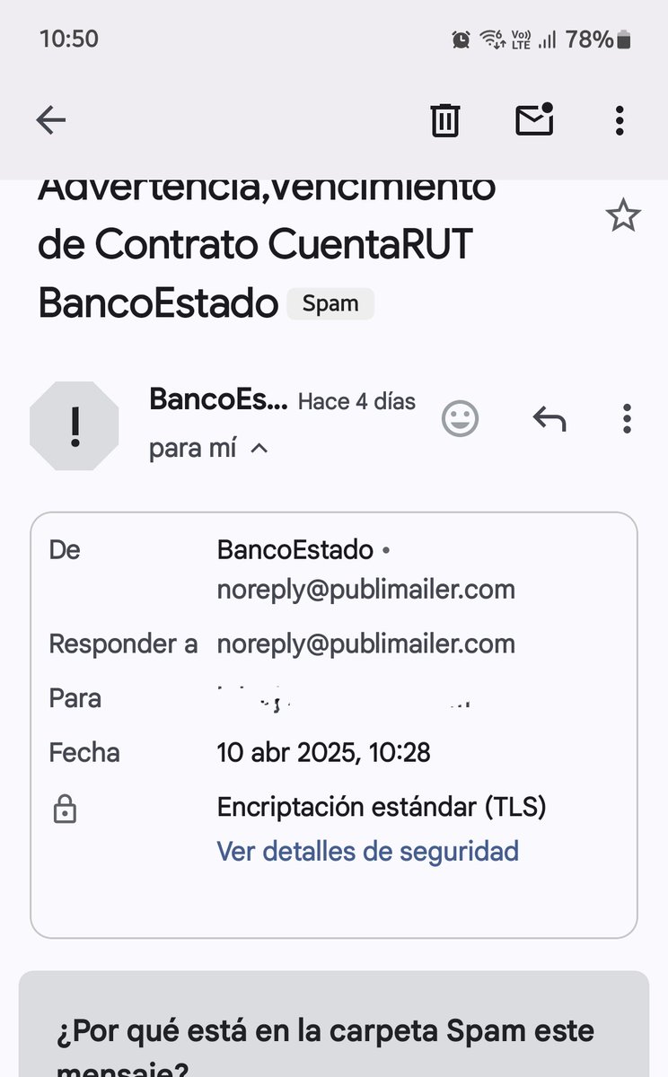 magallania73's tweet photo. @BancoEstado @alexismalll Nuevo spam ha llegado!!! https://t.co/zTkKpoC8zm