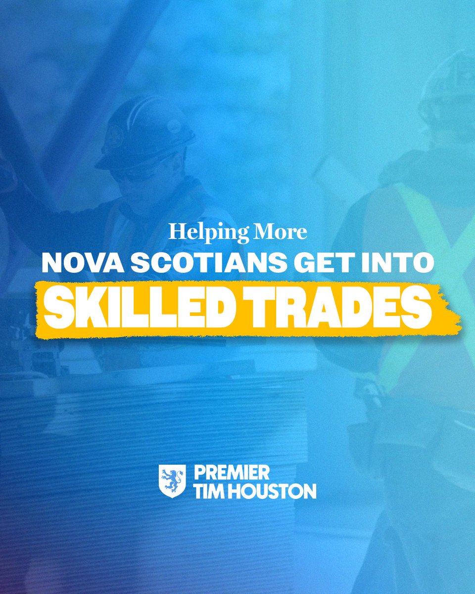 We're training more skilled trades workers to build the homes, schools and hospitals Nova Scotians need.

Learn more: news.novascotia.ca/en/2025/04/10/…