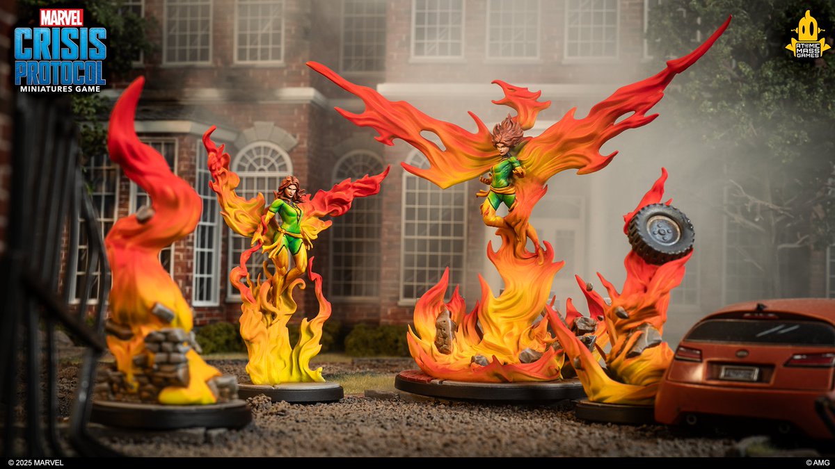 atomicmassgames's tweet image. Jean Grey returns to Marvel: Crisis Protocol’s X-Men Affiliation as the cosmic entity Phoenix. This pack includes both Phoenix and Phoenix Unleashed, two versions of a power that is fire and life incarnate. Nothing withstands the Phoenix Force! Pre-order: ow.ly/UUqr50VA5eh