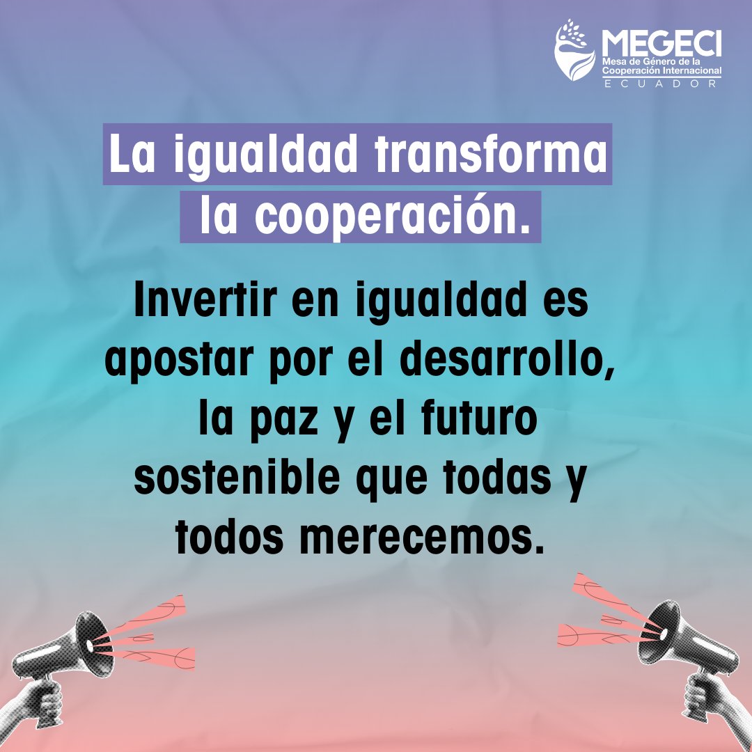 MEGECIEcuador's tweet image. La igualdad de género no es un objetivo más. ✊🏽

Es un principio clave para una cooperación internacional efectiva. 🌍

Desde la #MEGECIEc 🇪🇨, trabajamos por cambios sostenibles con enfoque de derechos. 🤝
