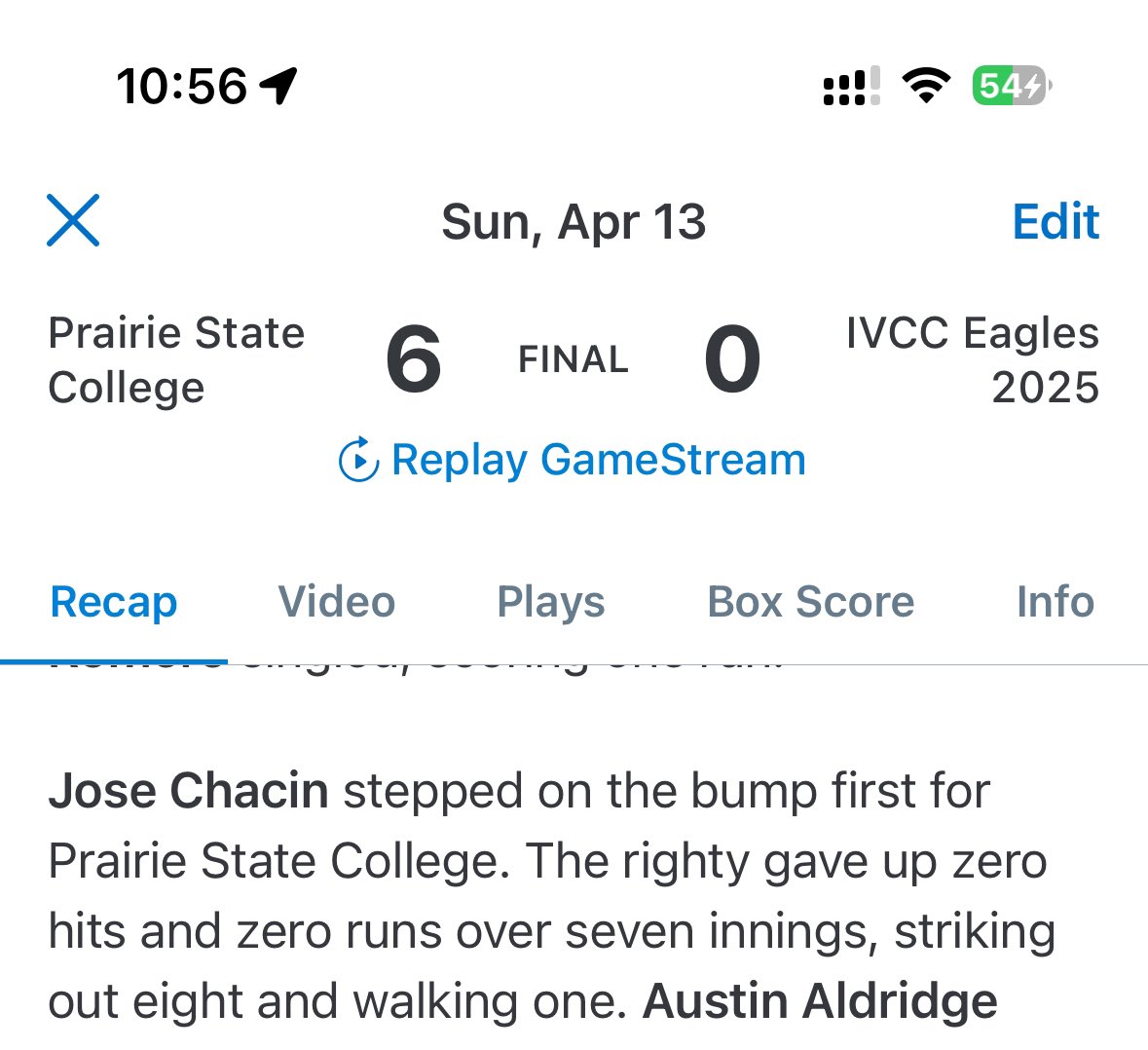 JoseChacin2006's tweet photo. First college career no hitter https://t.co/MYjIcxACBL