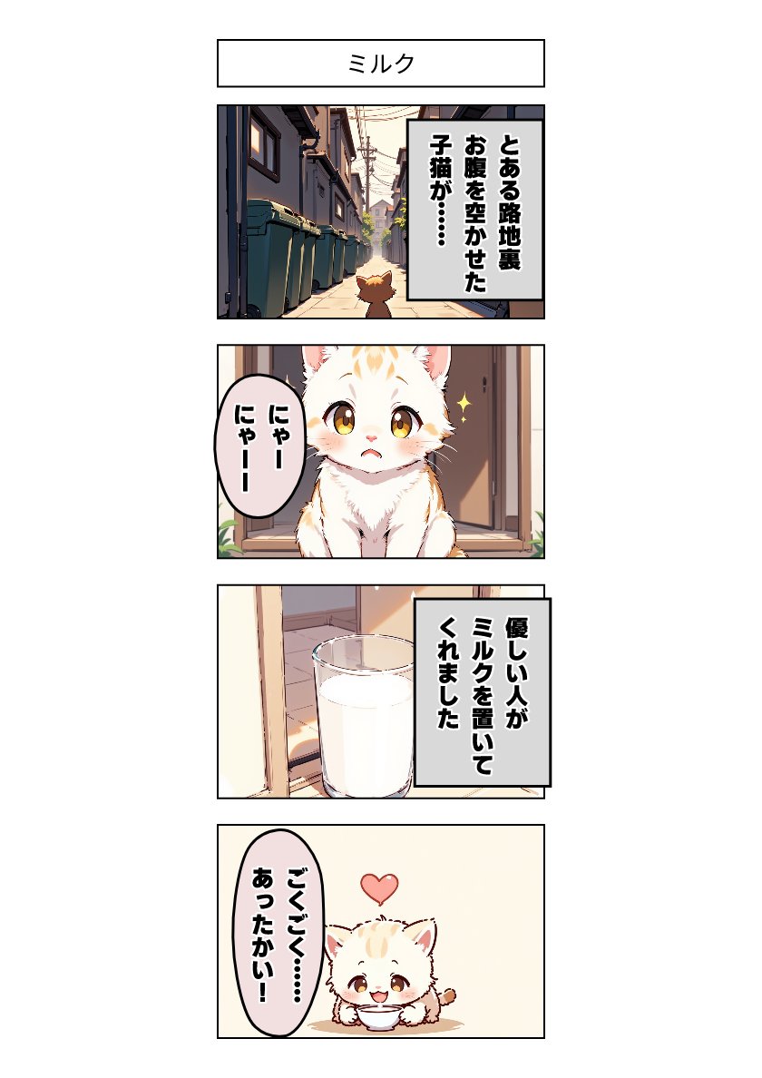 今日の4コマ:ミルク 