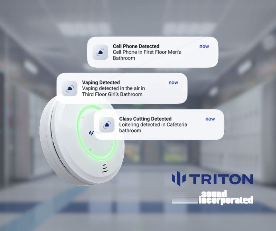 SoundIncIL's tweet image. Triton is more than a vape detector—it&apos;s a complete school safety platform.

Learn more: hubs.ly/Q03gNCk00

#SchoolSafety #VapeDetection #CampusSecurity #TritonSafety #K12Tech #SafeSchools #StudentWellbeing #EdTech #SoundInc