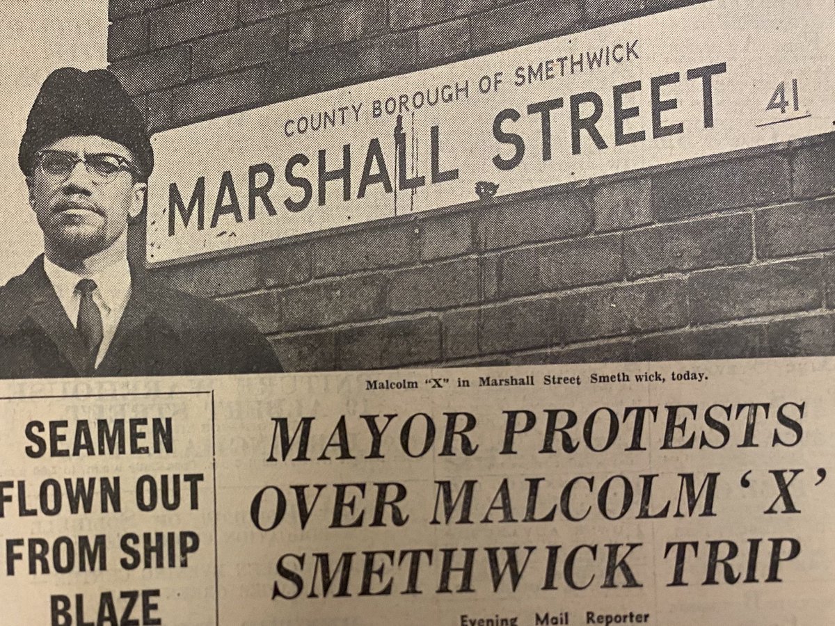 Birmingham Archives & Collections (@theironroom) on Twitter photo #MalcolmX In last Monday’s post celebrating #Marika Sherwood, we highlighted her book on Malcolm X. Here is Malcolm during his tour of Smethwick in 1965. Ref - Birmingham Mail & Despatch Night Final, 12 Feb 1965 <a href="/LibraryofBham/">LibraryofBirmingham</a> <a href="/SandwellArchive/">Sandwell Archives</a> #MalcolmX In last Monday’s post celebrating #Marika Sherwood, we highlighted her book on Malcolm X. Here is Malcolm during his tour of Smethwick in 1965. Ref - Birmingham Mail & Despatch Night Final, 12 Feb 1965 <a href="/LibraryofBham/">LibraryofBirmingham</a> <a href="/SandwellArchive/">Sandwell Archives</a>