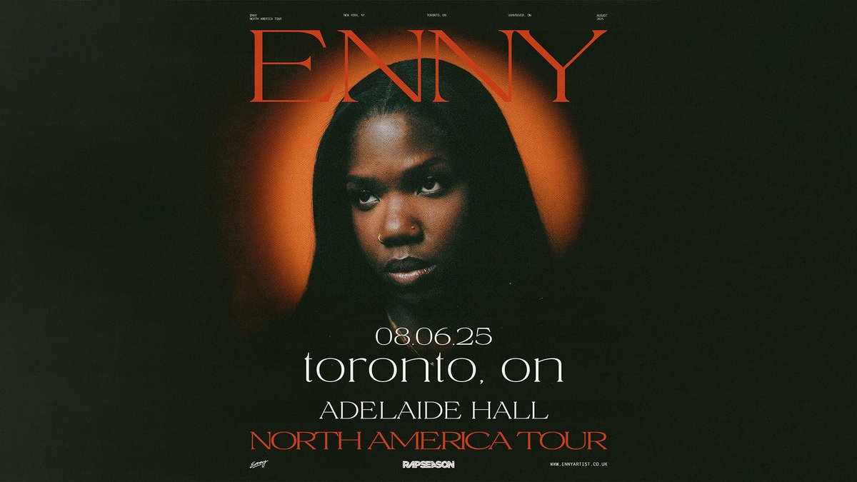 London-based rapper and singer <a href="/ennyintegrity/">ENNY</a> is bringing her boundary-pushing sound to our stage this summer! Her soulful, sharp lyricism has made her one of the UK’s most essential voices.

Tickets on sale this Wednesday at 10AM.
🎟️: bit.ly/3Gmfr3h
