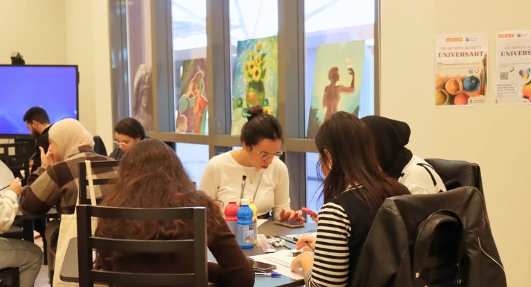 LC_UM6P's tweet photo. 🎨✨ Laissez libre cours à votre créativité ! Un moment de partage, de couleurs et d'inspiration lors de notre workshop de peinture. Merci à tous les participants pour leur énergie et leurs magnifiques œuvres ! https://t.co/I3LxjMqptf