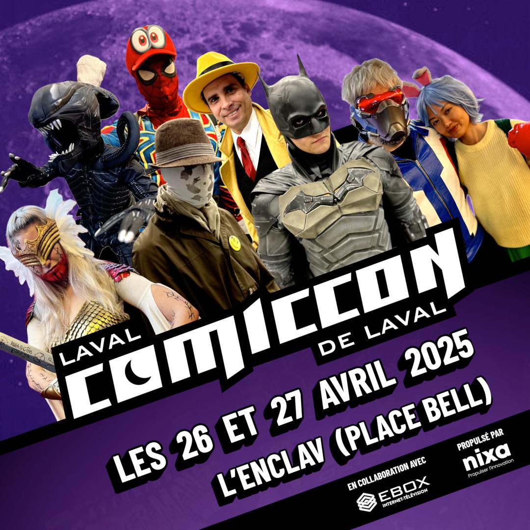 comicconlaval's tweet photo. Célébrez la culture populaire les 26 et 27 avril dans le cadre du Comiccon de Laval à l’Enclav de la Place Bell. Plus de 150 kiosques d’exposants, des conférences, et bien sûr, du COSPLAY!
🎟️: https://t.co/2uHg1WtcZ6
#lavalcomiccon2025 #lavalcomiccon #laval https://t.co/stEovPkcYn