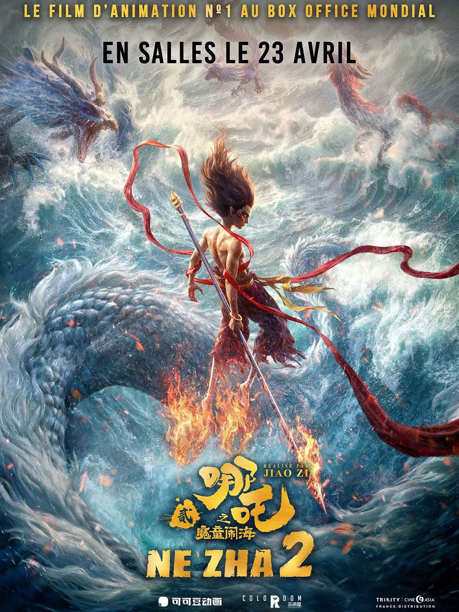 #Nezha2 est un film d’animation terrassant de générosité.
Le film embrasse totalement la puissance du mythe tout en se permettant des respirations comiques bienvenues. Enfin, Jiao Zi enchaîne les climax anthologiques, en conjuguant émotion et sens du grandiose. <a href="/Samkaercom/">Sam Soul</a>