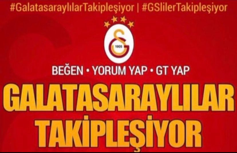 💛❤️🦁Galatasaray'a gönül vermiş dostlar ile takipleşiyoruz.

➡️TAKİP ET
➡️GT YAZ
➡️RT YAP 
➡️BEĞEN

𝐓𝐀𝐊İ𝐏 𝐄𝐃𝐄𝐍𝐄 𝐀𝐍𝐈𝐍𝐃𝐀 𝐆𝐄𝐑İ 𝐃Ö𝐍ÜŞ 𝐘𝐀𝐏𝐈𝐘𝐎𝐑𝐔𝐌.💛❤️🦁

#Galatasaraylılartakipleşiyor
#GslilerTakipleşiyor
#Galatasaray
#Hedef2️⃣5️⃣⭐️⭐️⭐️⭐️🏆💫