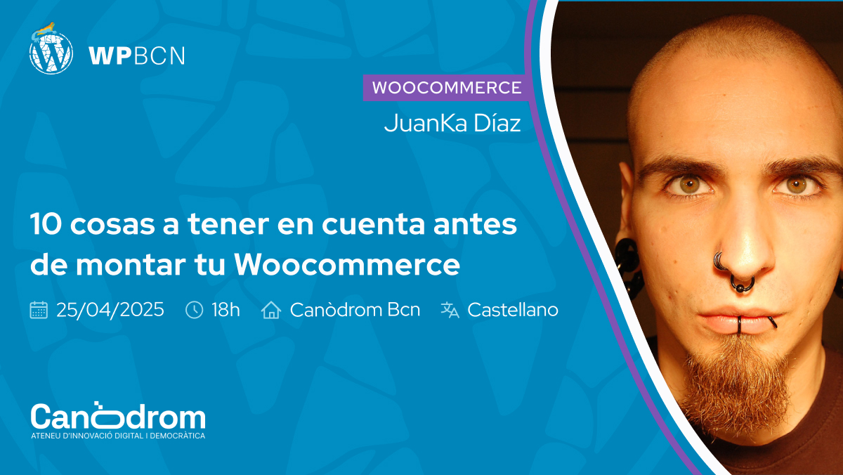 La semana que viene tenemos cita en WordPress Barcelona, hablaremos de Woocommerce y las cosas que hemos de tener en cuenta antes de montarlo, de la mano de <a href="/jdevelopia/">JuanKa Díaz</a> ;) Revisa toda la info en: meetup.com/wordpressbcn/e…