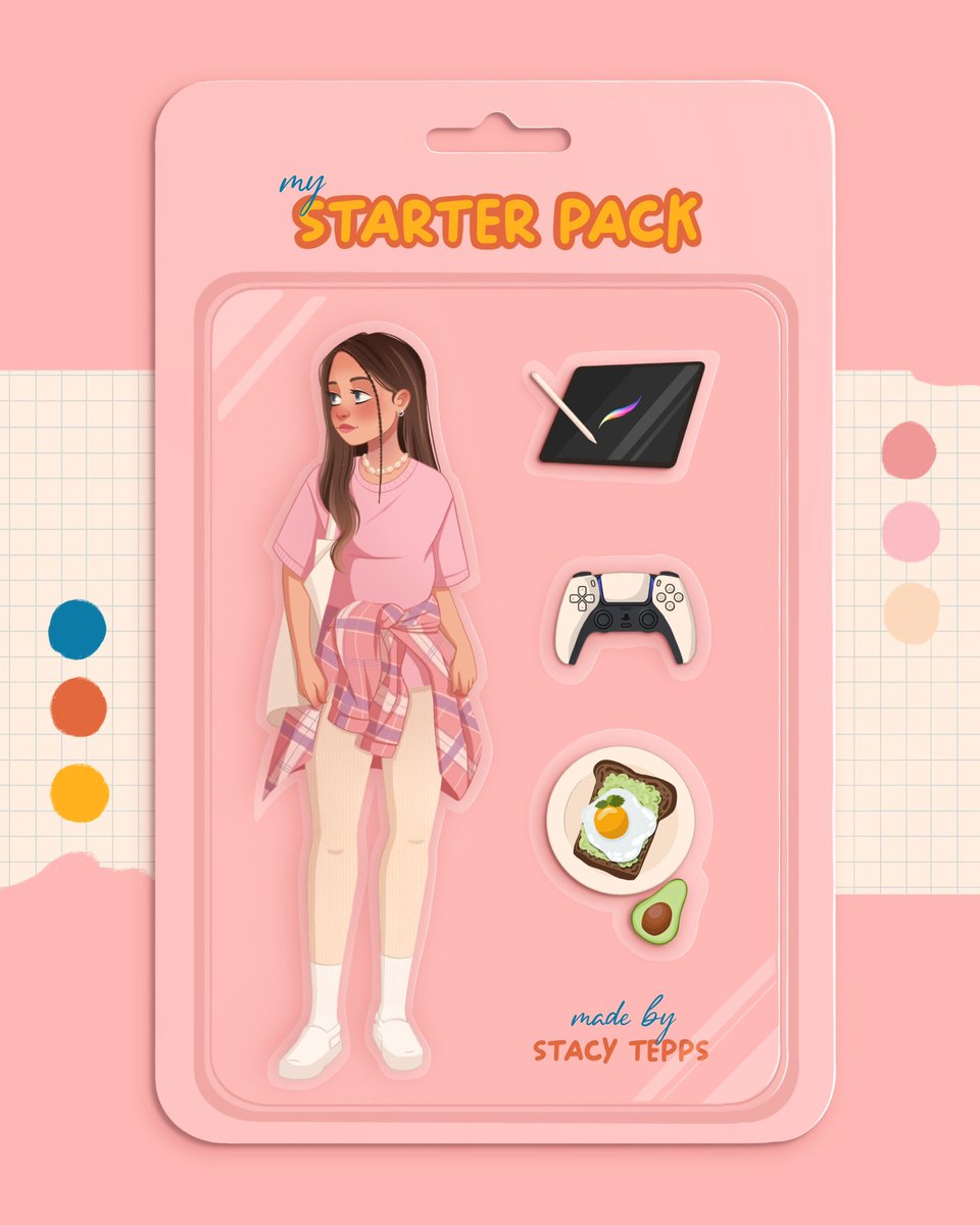 StacyTepps's tweet photo. How much do #StarterPack drawn by artist stand out against the background of images with artificial intelligence ☺️

#StarterPackNoAI #DigitalArtist https://t.co/dzSGu5G7k6