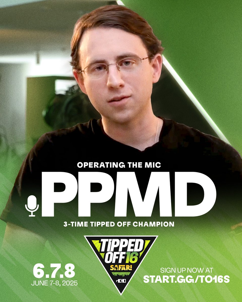 Tipped Off 16: Safari (@tippedoffssb) on Twitter photo After 12 years away <a href="/PPMD/">Kevin Nanney</a> is finally coming home to bless the Mic at Tipped Off 16!
Registration prices go up in less than two weeks. Pre-reg now at Start.gg/to16s After 12 years away <a href="/PPMD/">Kevin Nanney</a> is finally coming home to bless the Mic at Tipped Off 16!
Registration prices go up in less than two weeks. Pre-reg now at Start.gg/to16s