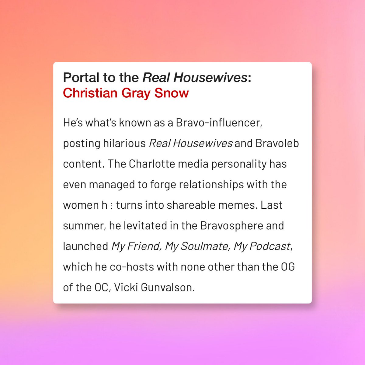 Christian Snow (@cgraysnow) on Twitter photo Honored to be mentioned in Charlotte Magazineās 2025 Best of the Best! All those memes meant something! š®āšØ Lol but really - an absolute honor to be included! š©·š©· Thank you <a href="/CharlotteMag/">Charlotte magazine</a>!
charlottemagazine.com/here-are-the-2⦠Honored to be mentioned in Charlotte Magazineās 2025 Best of the Best! All those memes meant something! š®āšØ Lol but really - an absolute honor to be included! š©·š©· Thank you <a href="/CharlotteMag/">Charlotte magazine</a>!
charlottemagazine.com/here-are-the-2ā¦