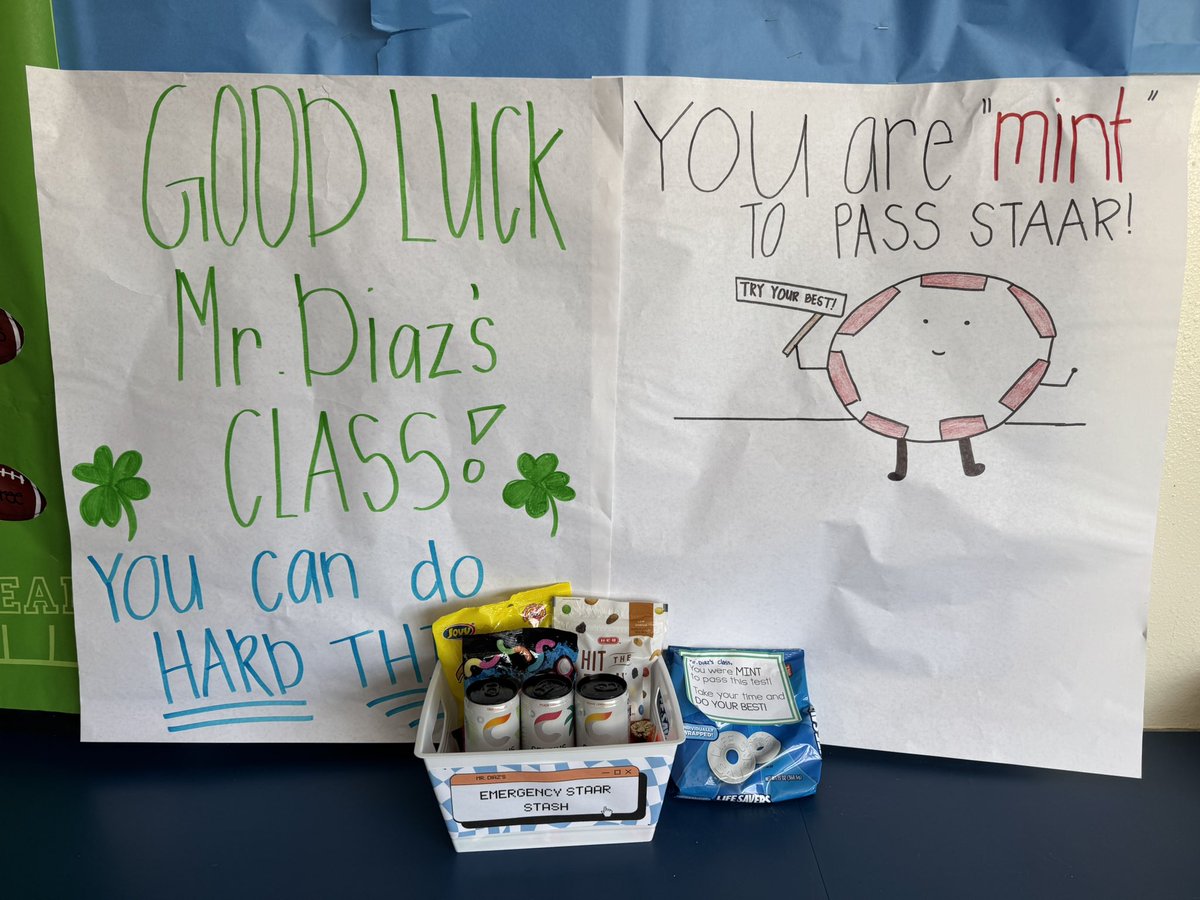 Rene Diaz (@mrdiaz50) on Twitter photo Thank you <a href="/MsACervantes1/">Arissa Cervantes</a> and your class for the treats and posters! My students and myself are super excited and this was the perfect push to be ready for tomorrow. Thank you <a href="/MsACervantes1/">Arissa Cervantes</a> and your class for the treats and posters! My students and myself are super excited and this was the perfect push to be ready for tomorrow.