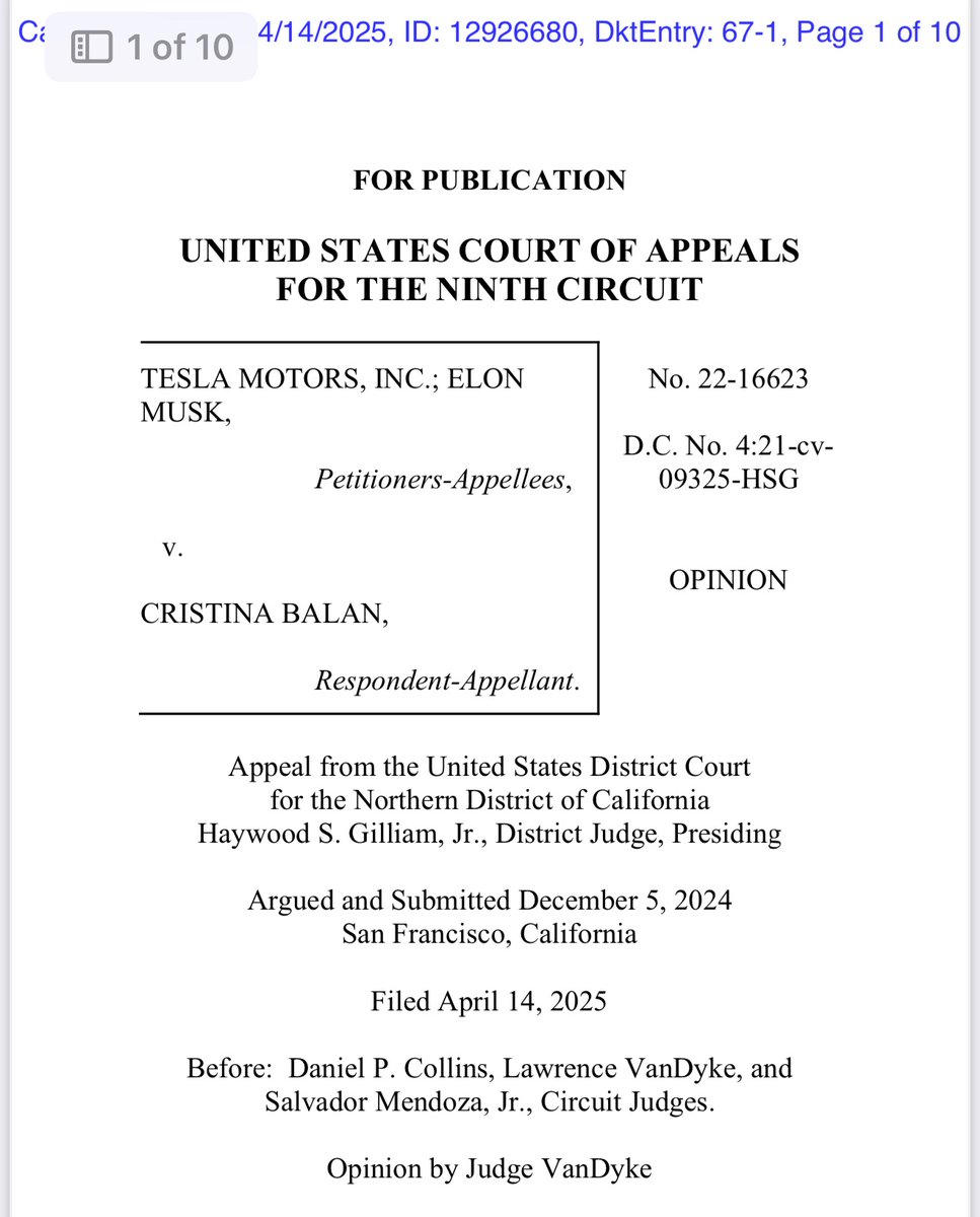 Cristina Balan - STOP Forced Arbitration (@cristinaibalan) on Twitter photo I WON 🙌 I WON THE APEAL AGAINST ELON MUSK AND TESLA !!!!
FIRST APEAL MUSK AND TESLA LOST!
I AM GRATEFUL FOR MY AMAZING FRIEND AND LAWYER WILLIAM MORAN <a href="/BillAlwaysWins/">Bill</a> who believed in me
First ex Tesla immigrant Woman Engineer Who fight Musk as a Pro Se! 
A lot of Firsts! I WON 🙌 I WON THE APEAL AGAINST ELON MUSK AND TESLA !!!!
FIRST APEAL MUSK AND TESLA LOST!
I AM GRATEFUL FOR MY AMAZING FRIEND AND LAWYER WILLIAM MORAN <a href="/BillAlwaysWins/">Bill</a> who believed in me
First ex Tesla immigrant Woman Engineer Who fight Musk as a Pro Se! 
A lot of Firsts!